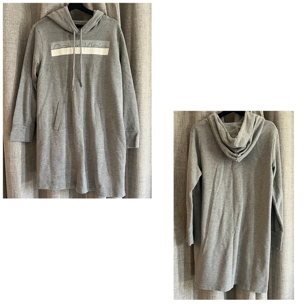 Calvin Klein Heather Gray Hoodie Dress